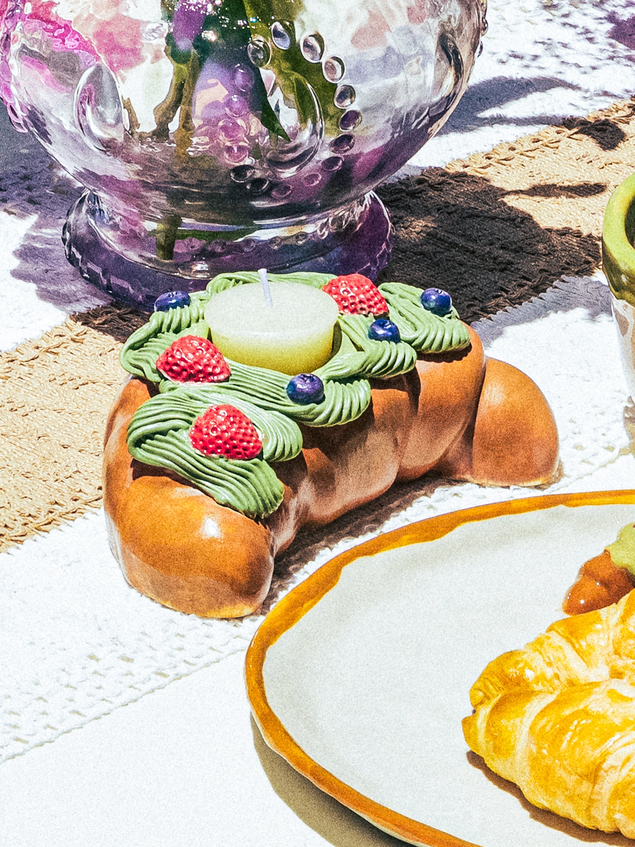 Croissant Candle Holder, Matcha