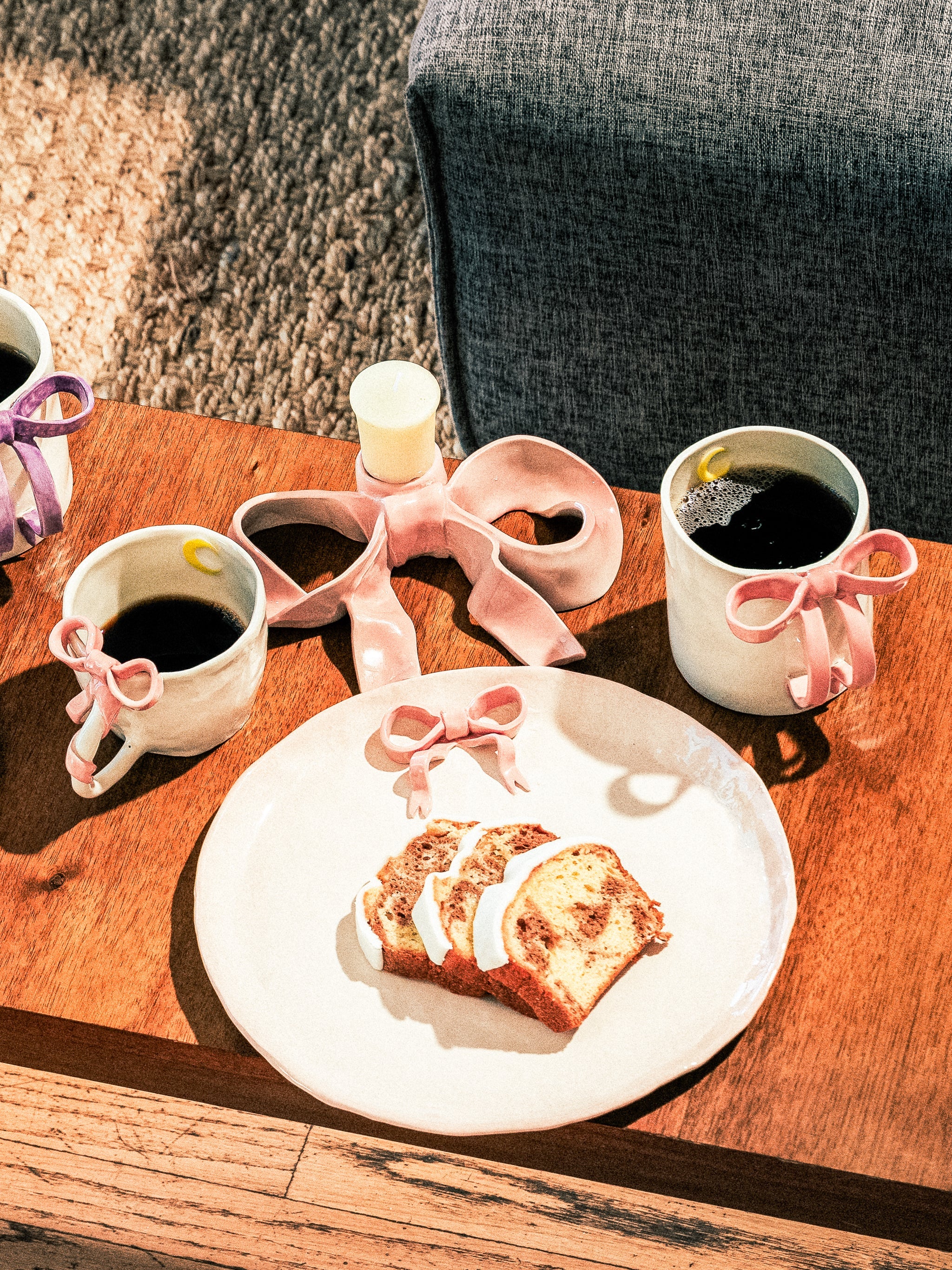 BowKnot Coffee Cup, Blush Pink
