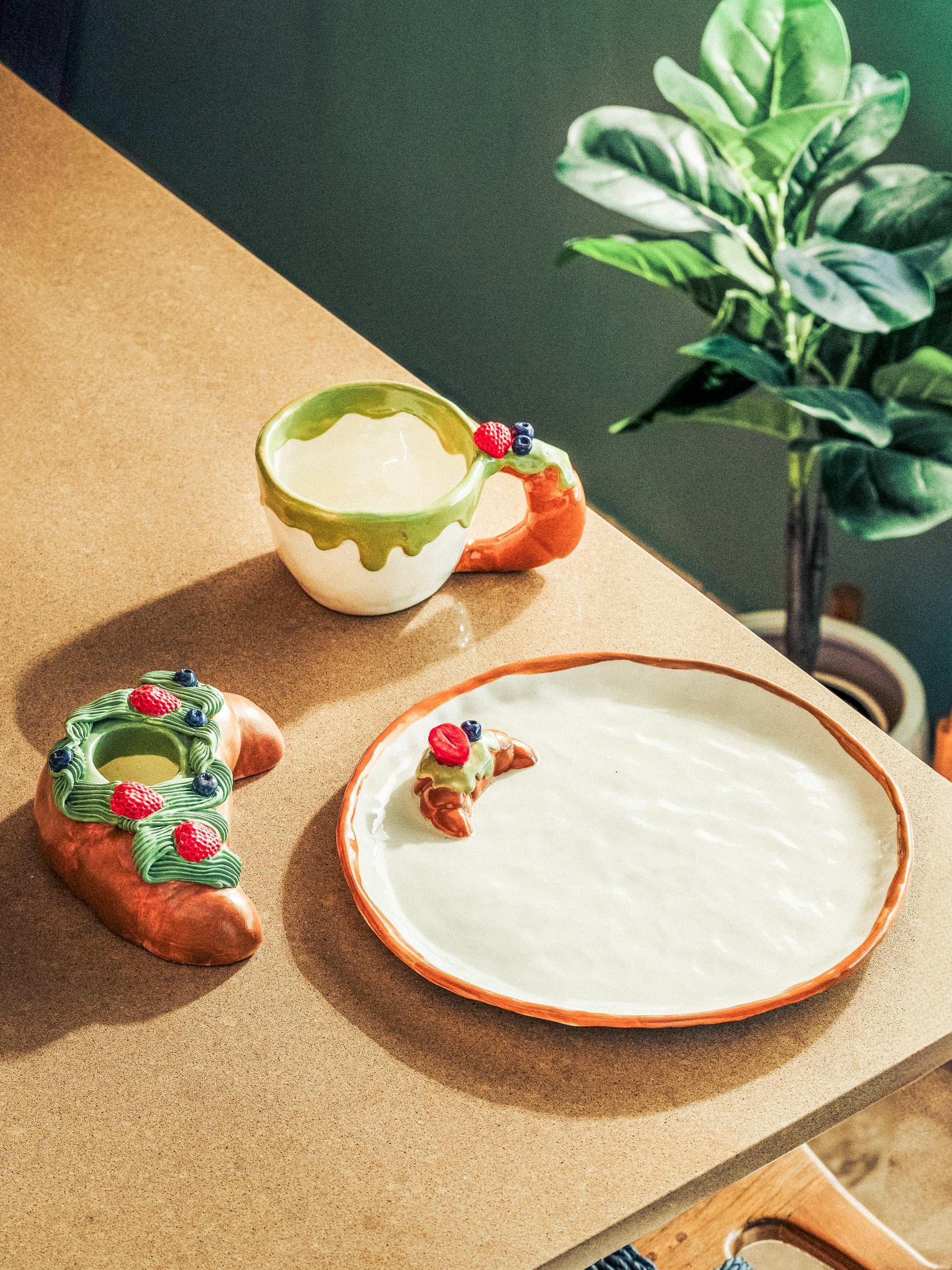 Croissant Coffee Cup, Matcha