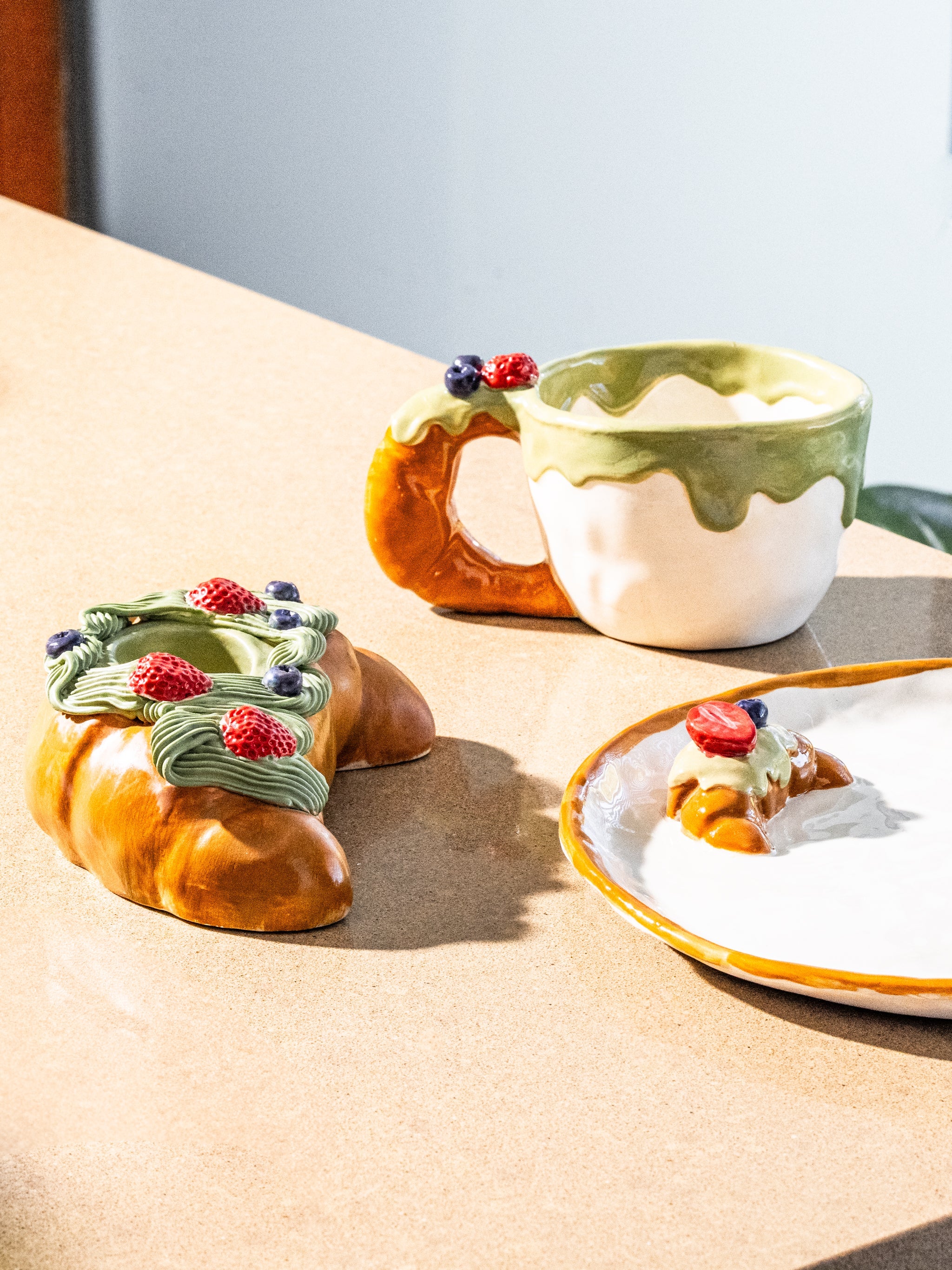 Croissant Coffee Cup, Matcha