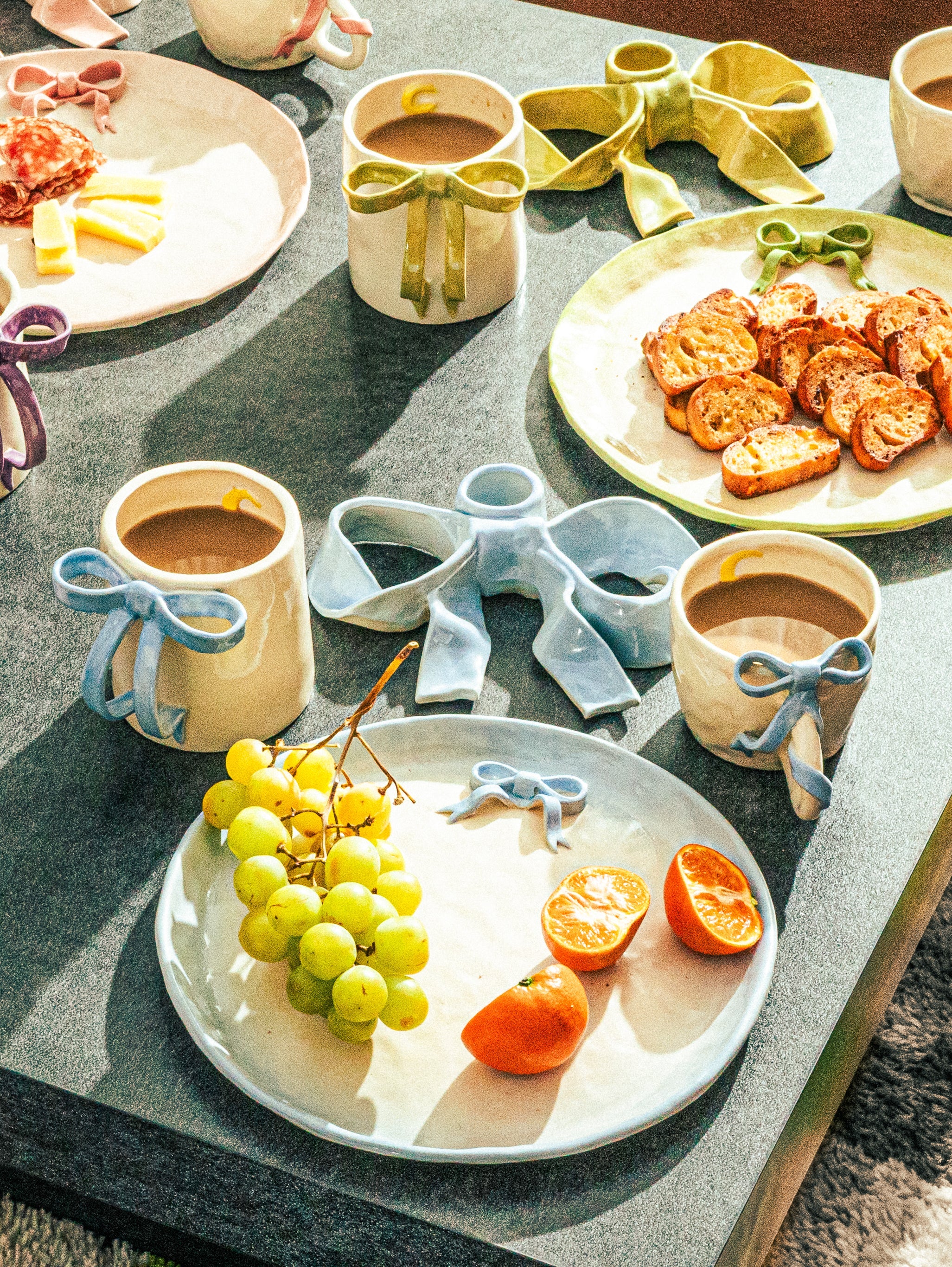 BowKnot Tableware Set Special Edition, Baby Blue Set of 4