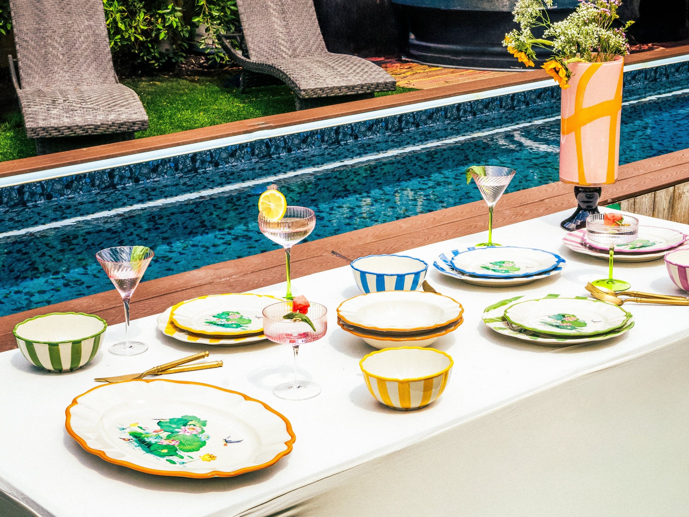 Lotus Pond Dinnerware Set of 12