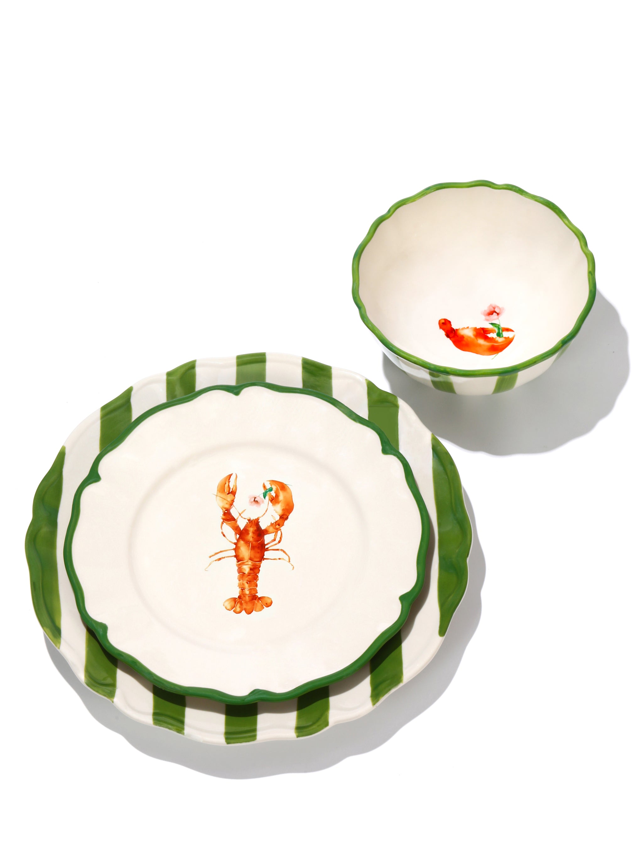 Garden Feast Dinnerware Set of 12, Green