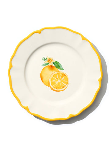 Garden Feast Plate, Lemon, 9 Inch