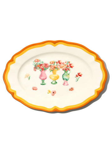 Garden Feast Oval Platter, 16 Inch