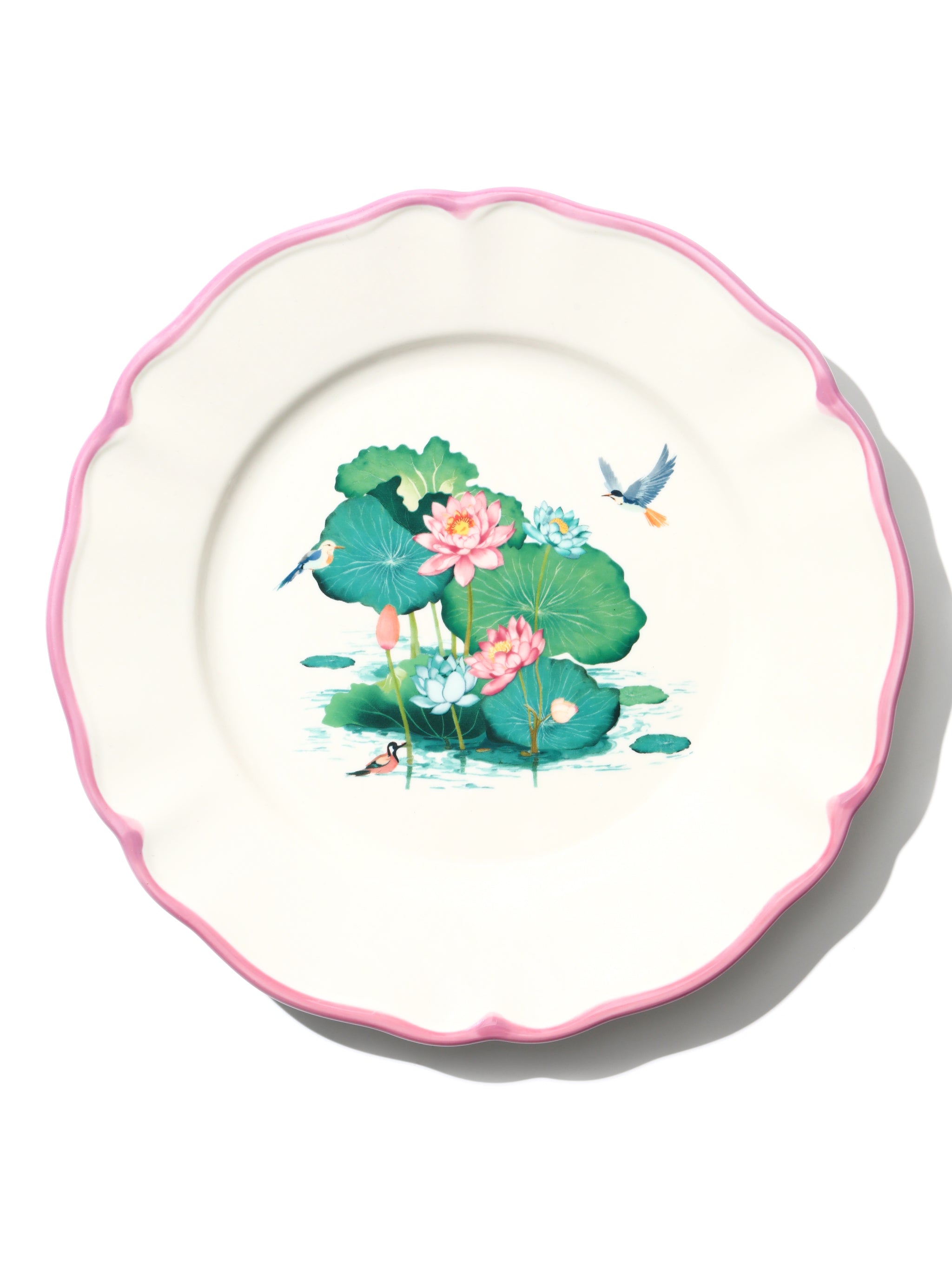 Lotus Pond Dinnerware Set of 12, Pink