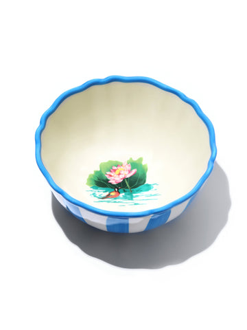 Lotus Pond Bowl, Blue, 6 Inch
