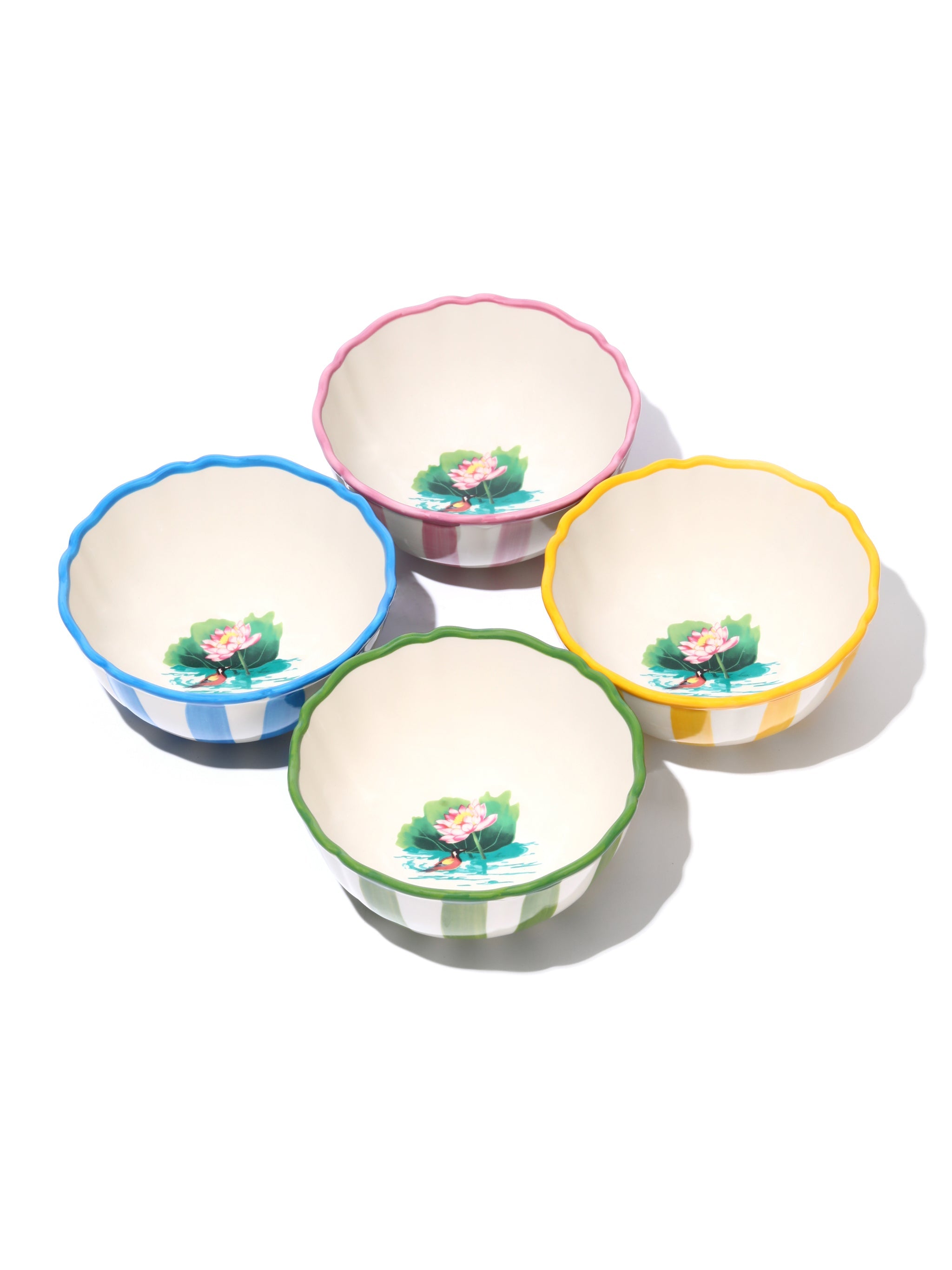 Lotus Pond Bowl, Blue, 6 Inch