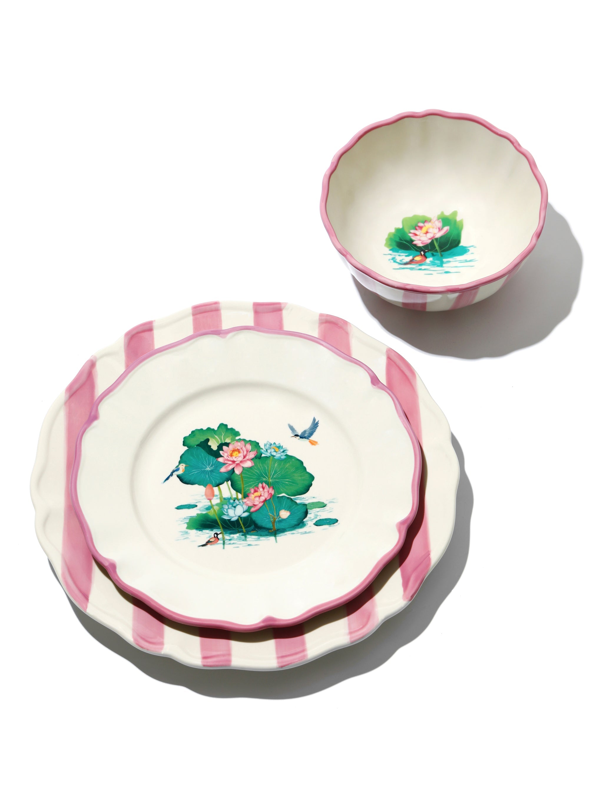 Lotus Pond Bowl, Pink, 6 Inch