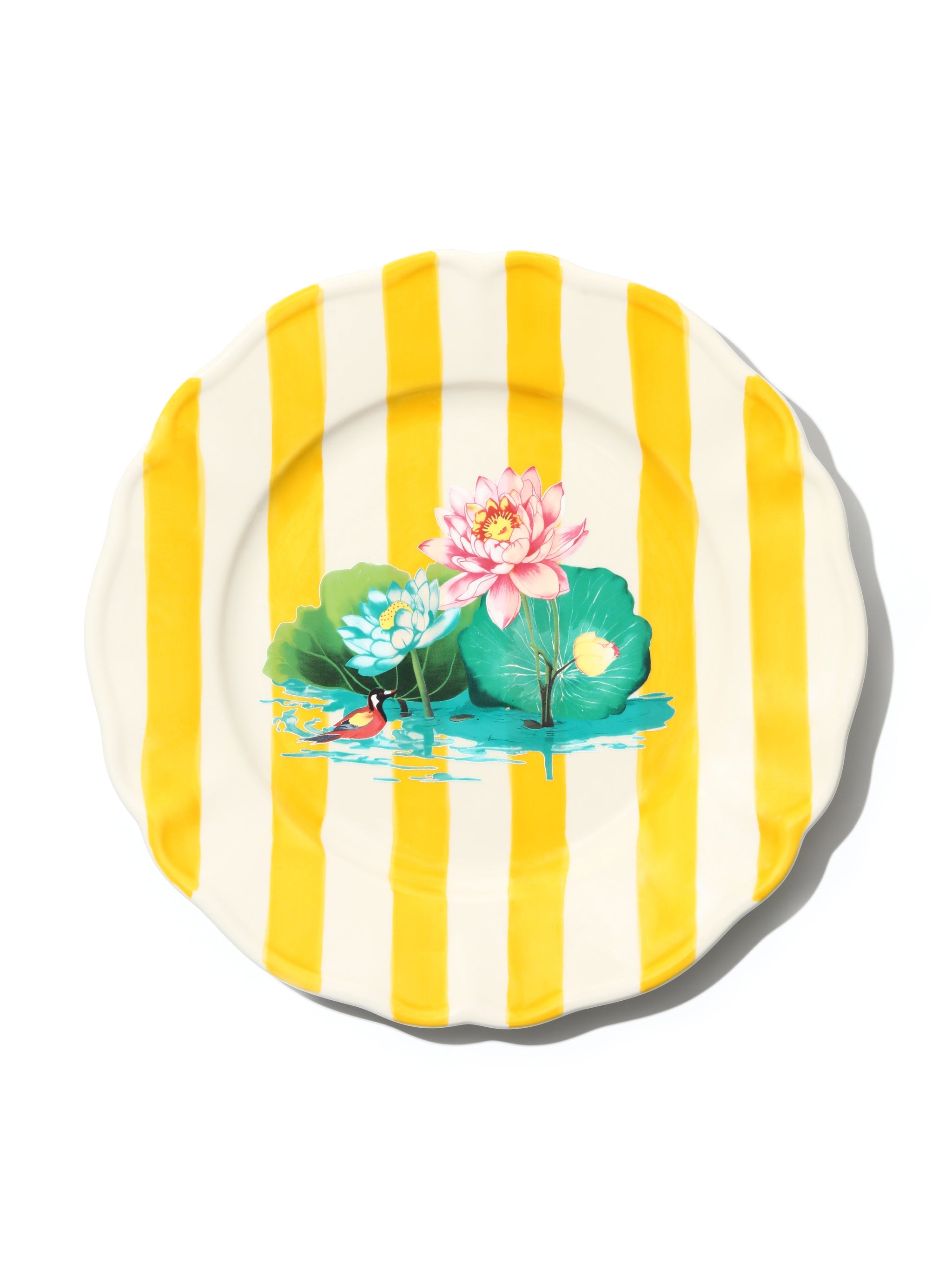 Lotus Pond Dinnerware Set of 12, Yellow