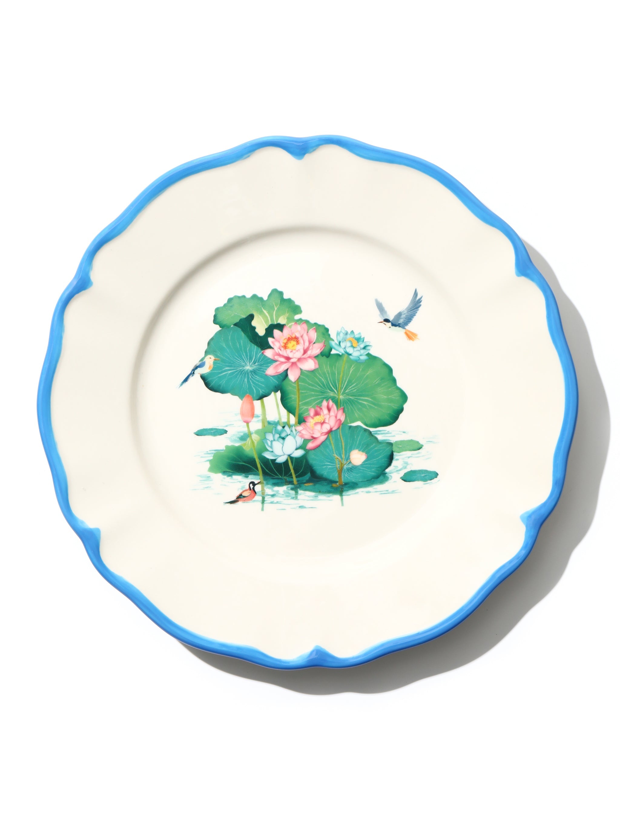 Lotus Pond Dinnerware Set of 12, Blue
