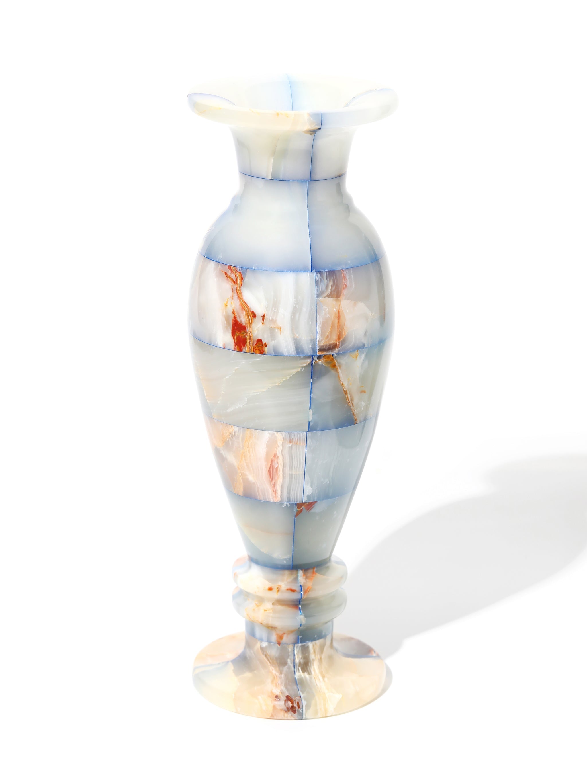 Sky Wave Jade Mosaic Vases, Set of 3