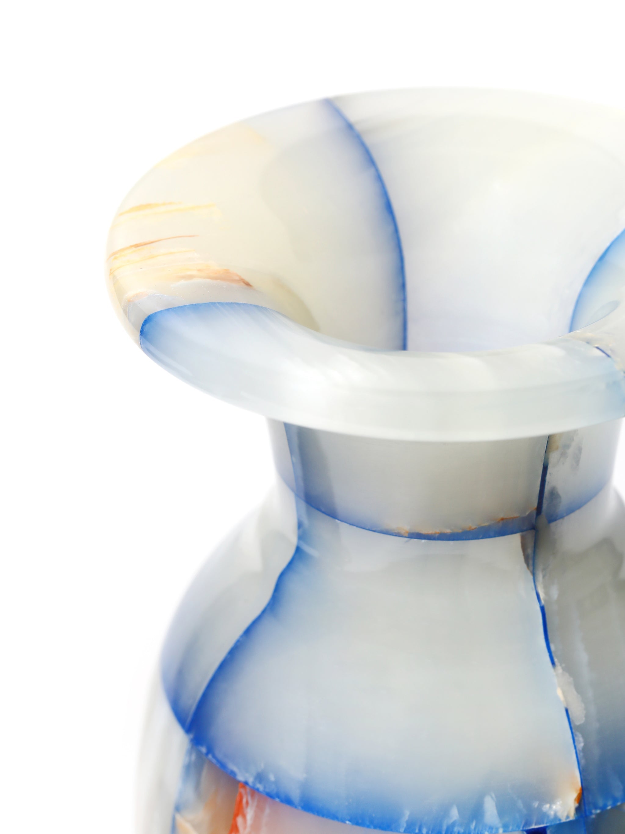 Sky Wave Jade Mosaic Vases, Set of 3