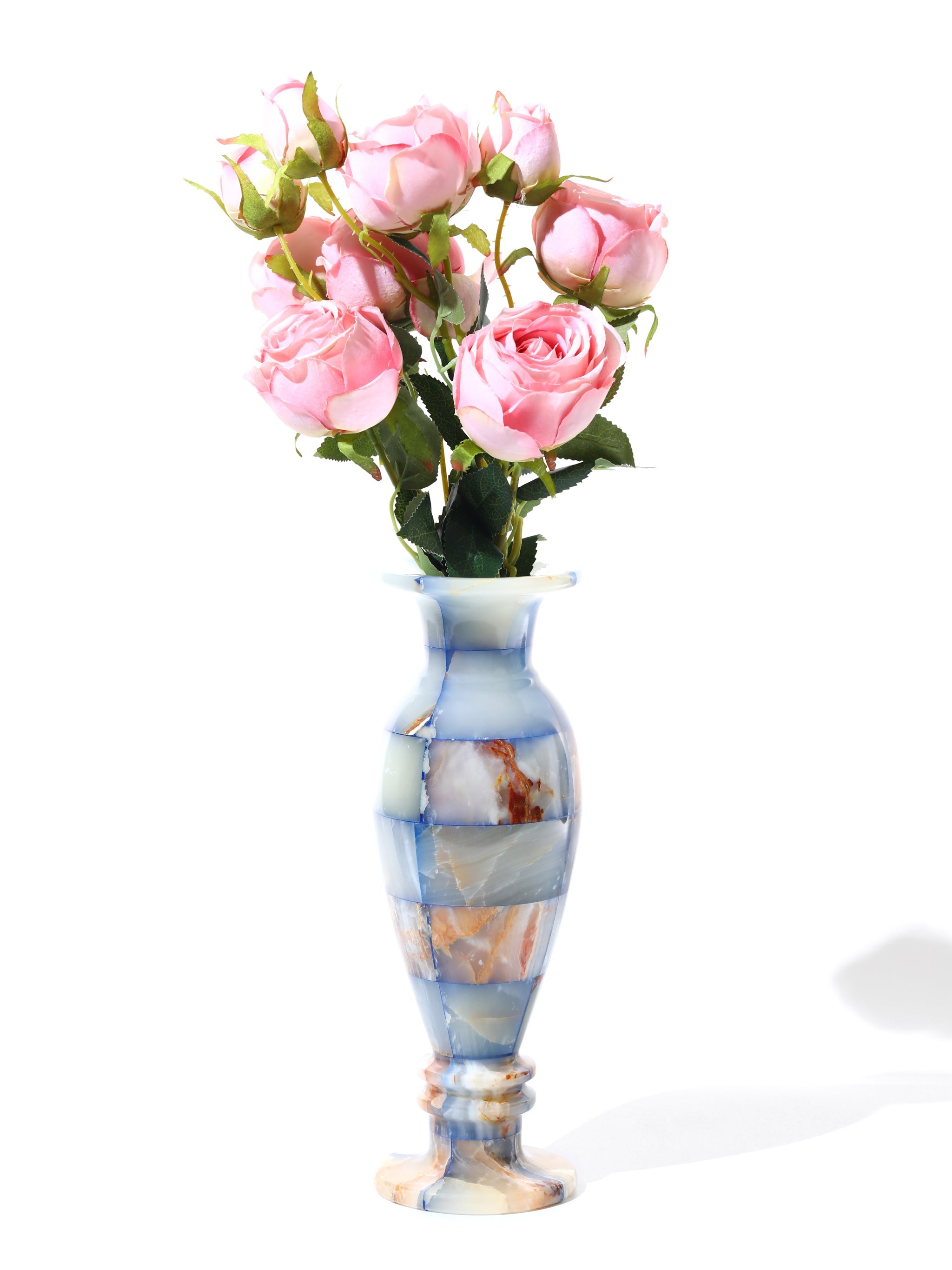 Sky Wave Jade Mosaic Vases, Set of 3