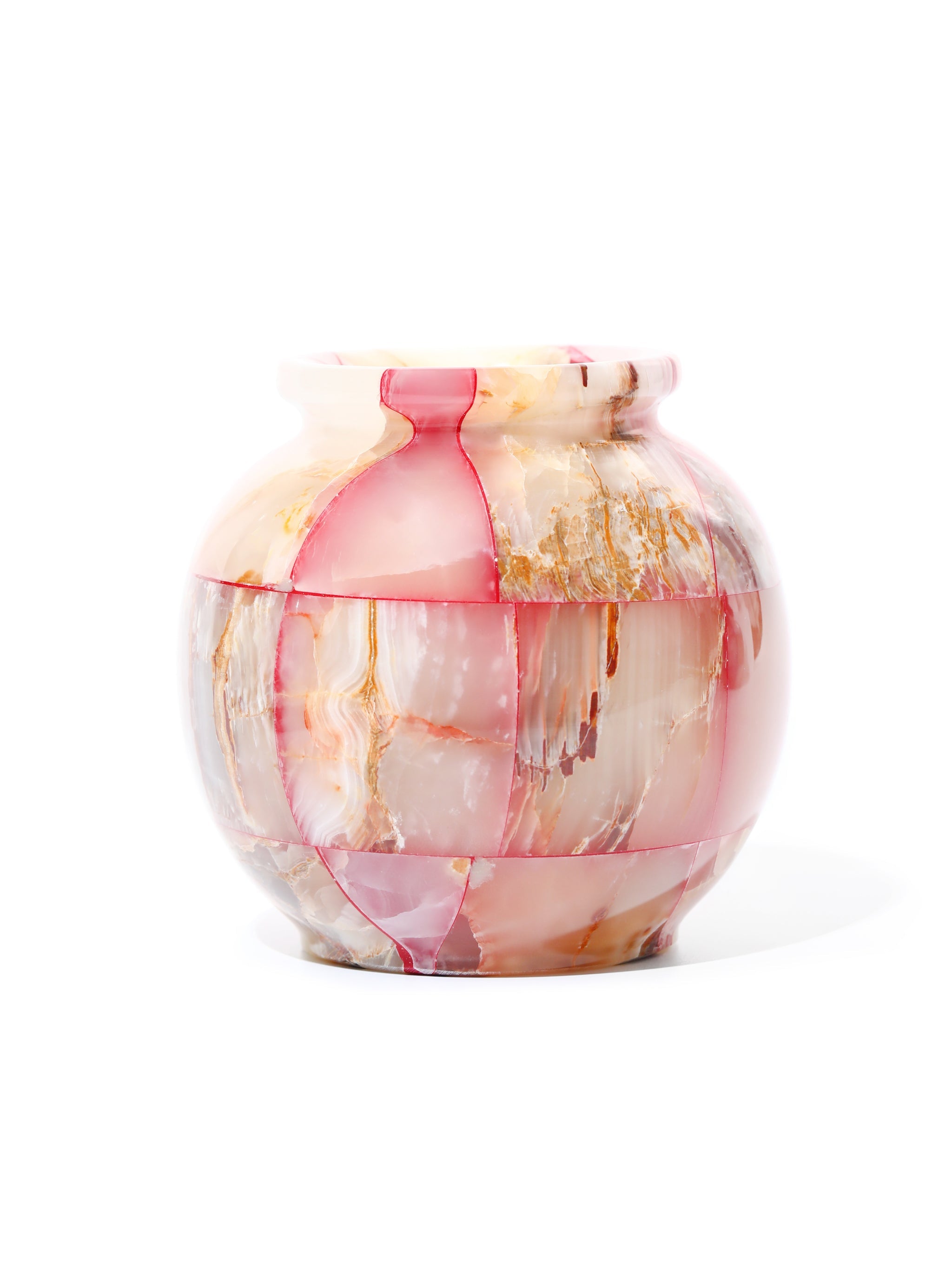Jade Mosaic Vases (Round), Set of 3