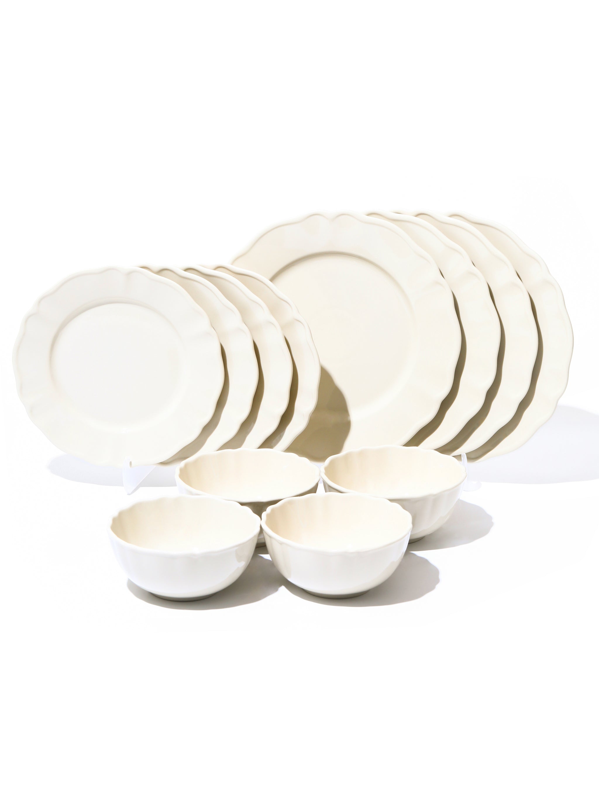 White Petal Plate, 9 Inch