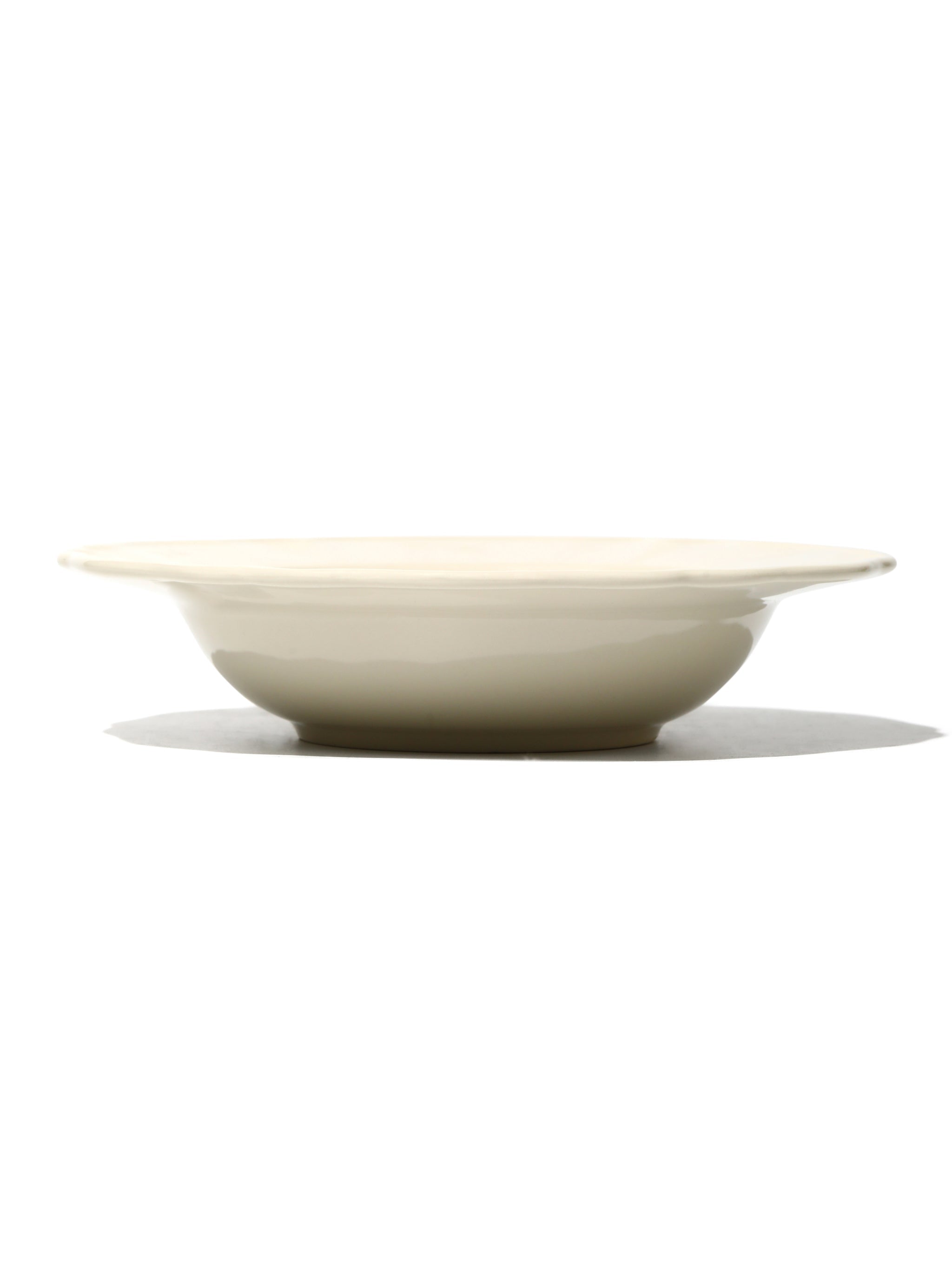 White Petal Deep Plate, 9 Inch