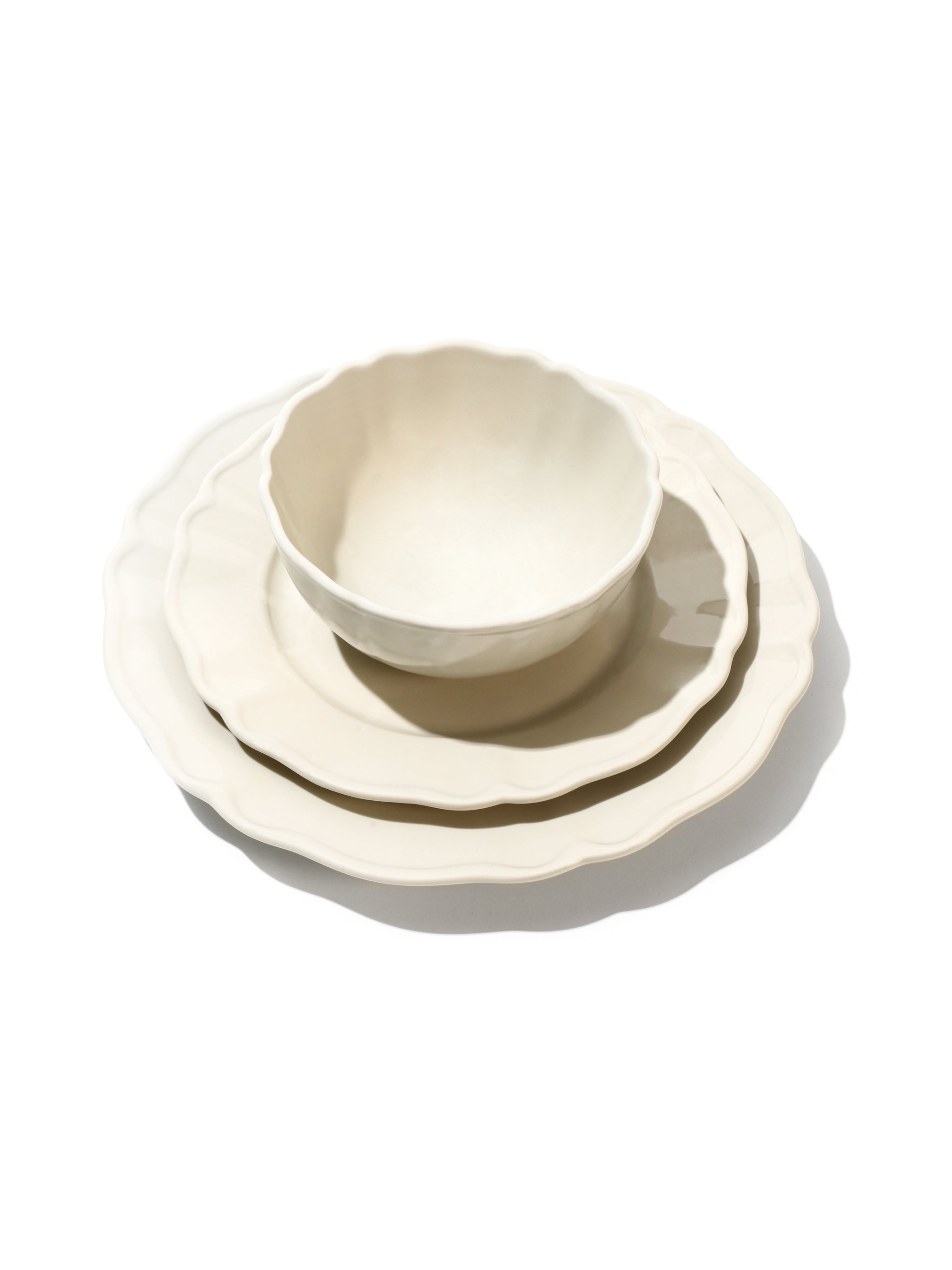 White Petal Dinnerware Set of 15