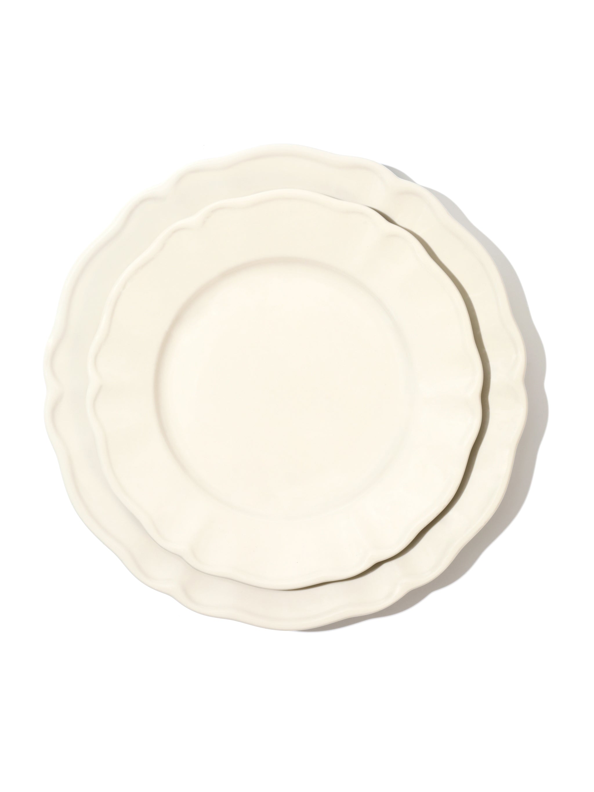 White Petal Plate, 9 Inch