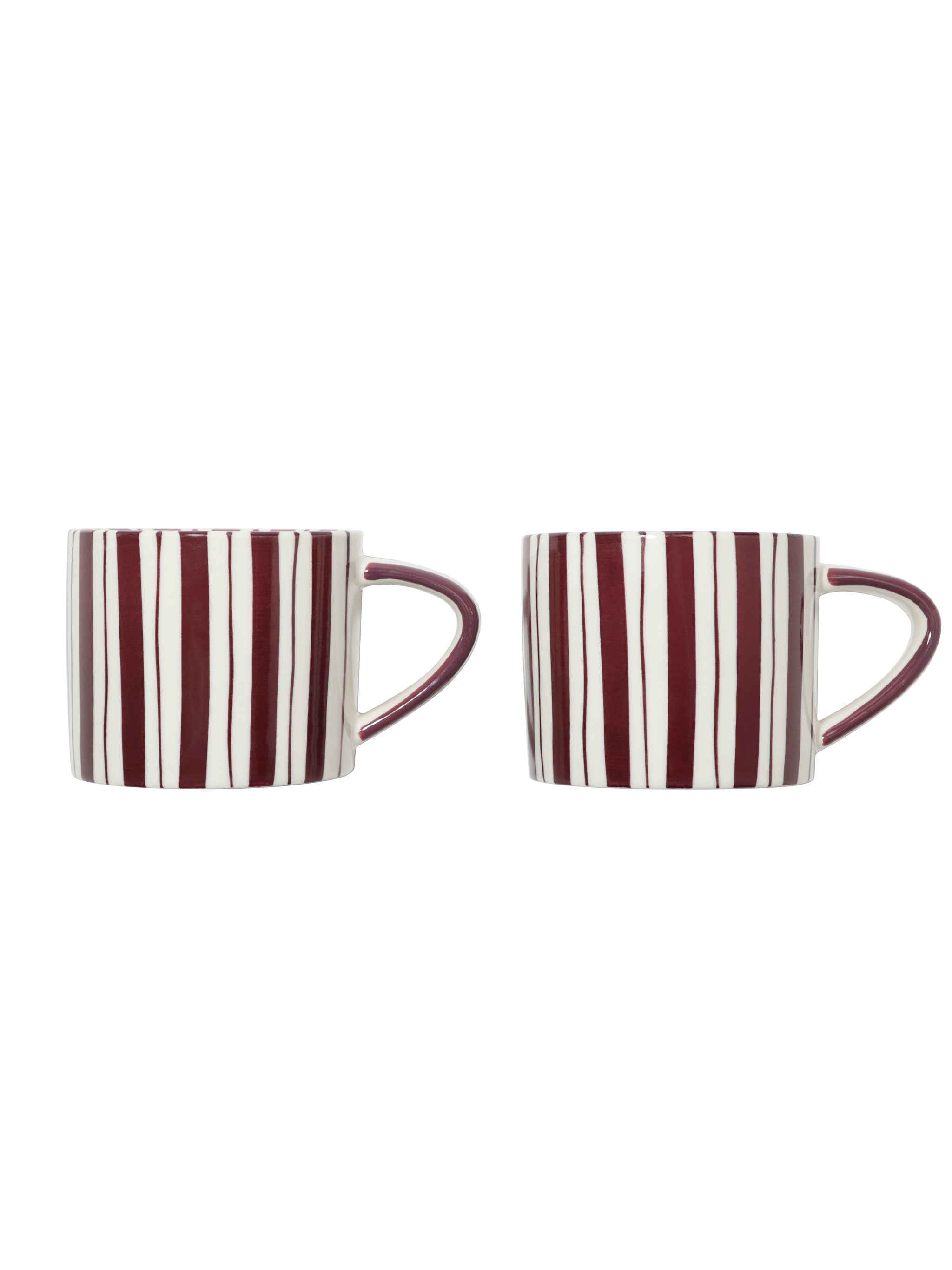 Coffee Cup, Cherry Lacquer Set of 2