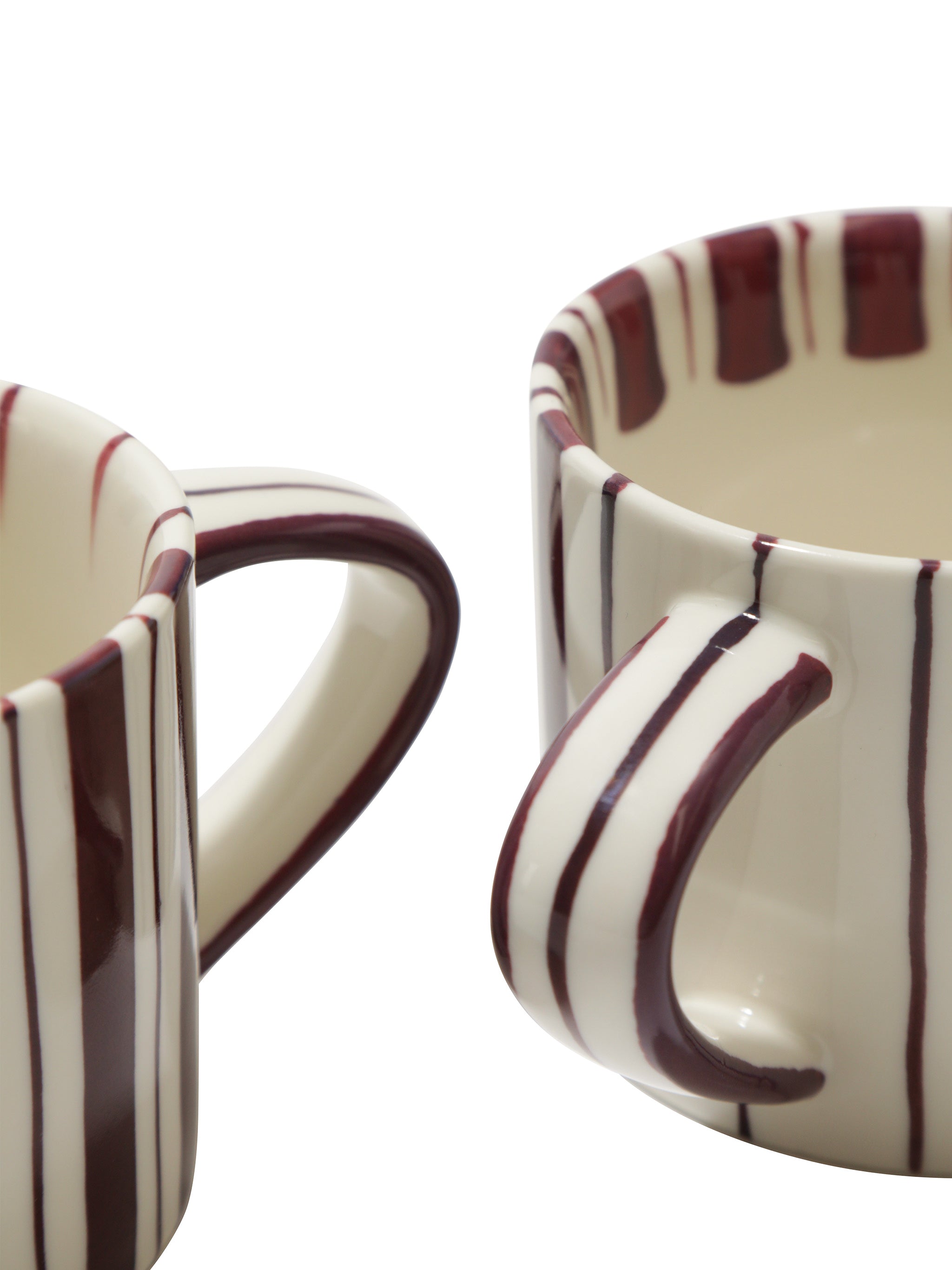 Coffee Cup, Cherry Lacquer Set of 2