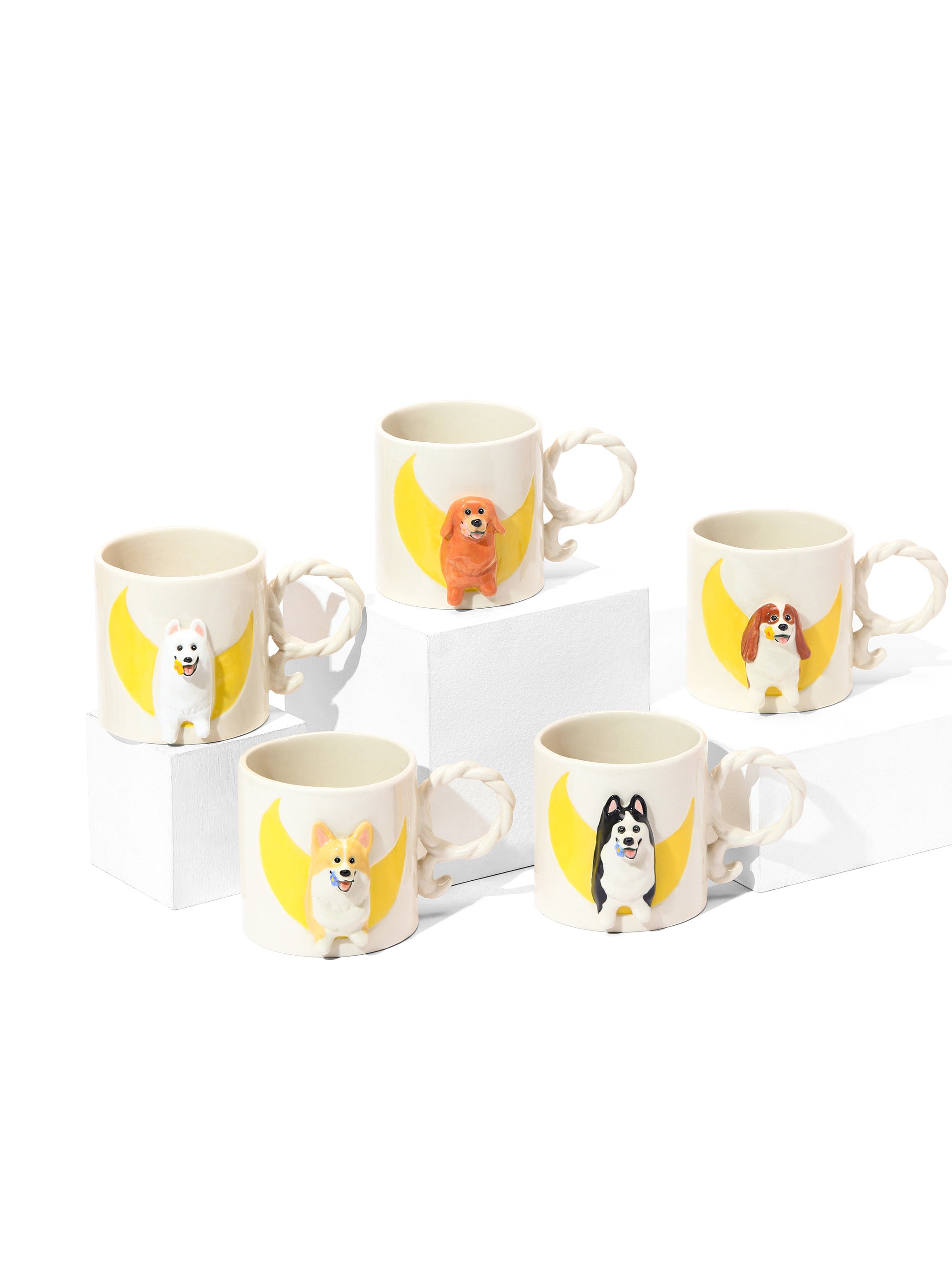 Pawgarden Coffee Mugs, Set of 5
