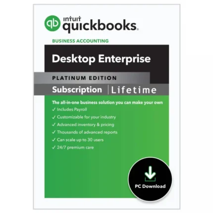 QuickBooks Desktop Enterprise 2023 For windows – lifetime license, not a Subscription