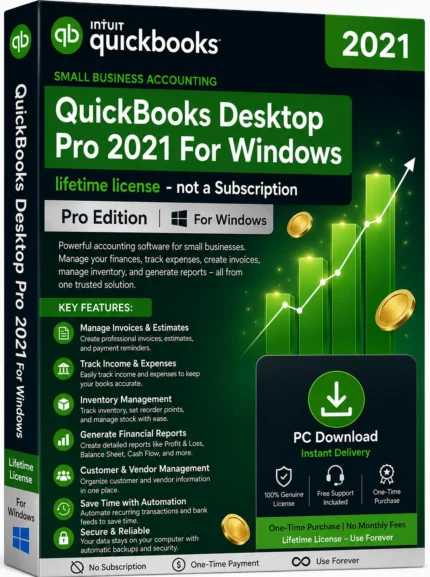 Quickbooks Desktop Pro 2021 for Windows – Lifetime License