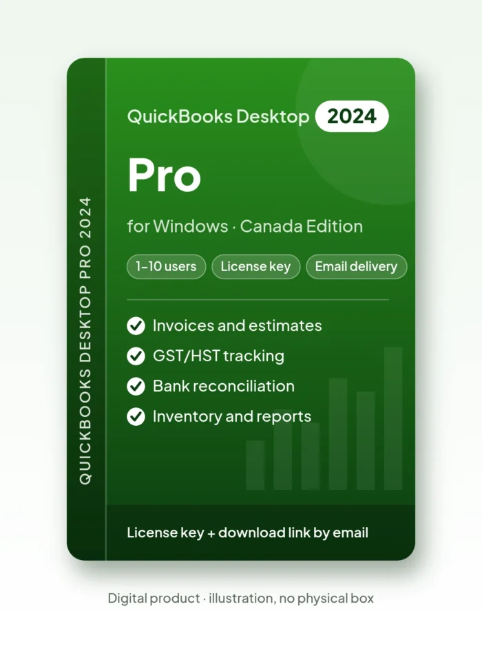 Quickbooks Desktop Pro 2024 Canada Edition – License Key – license key, email delivery